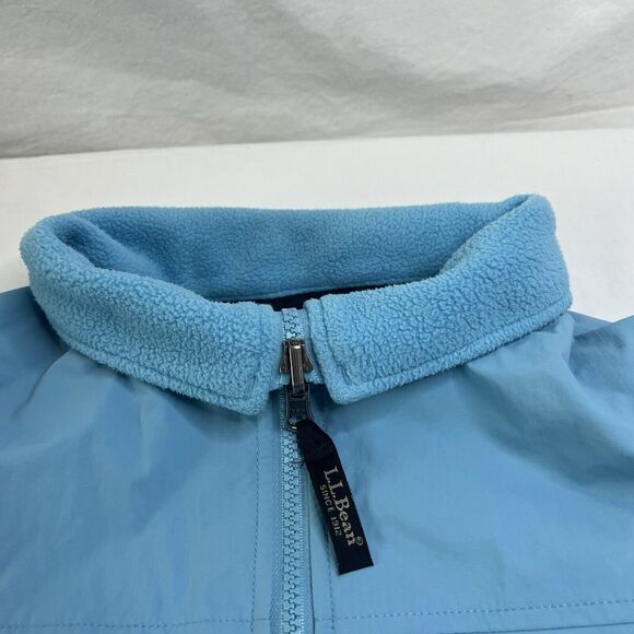 LL Bean Womens Ski‎ Jacket Fleece Reversible Coat Medium Blue Gorpcore Outdoors - Picture 14 of 16
